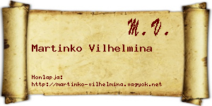 Martinko Vilhelmina névjegykártya